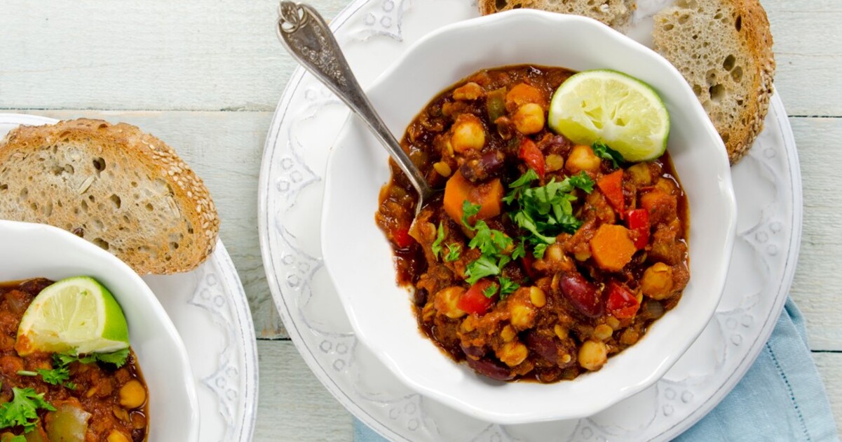 Easy, Smoky Vegan Bean and Lentil Chili VegNews