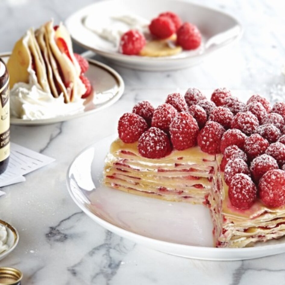 Vegan Sweet Crêpe Cake With Grand Marnier-Infused Whipped Cream