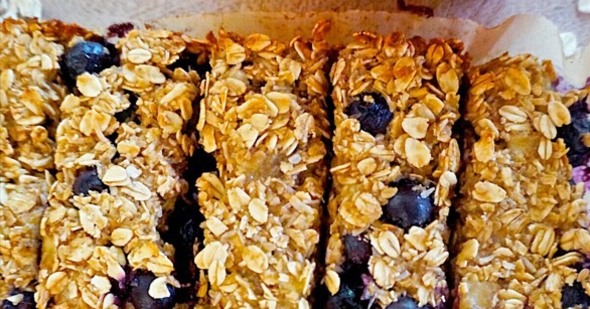Easy Vegan Blueberry Coconut Oat Bars | VegNews