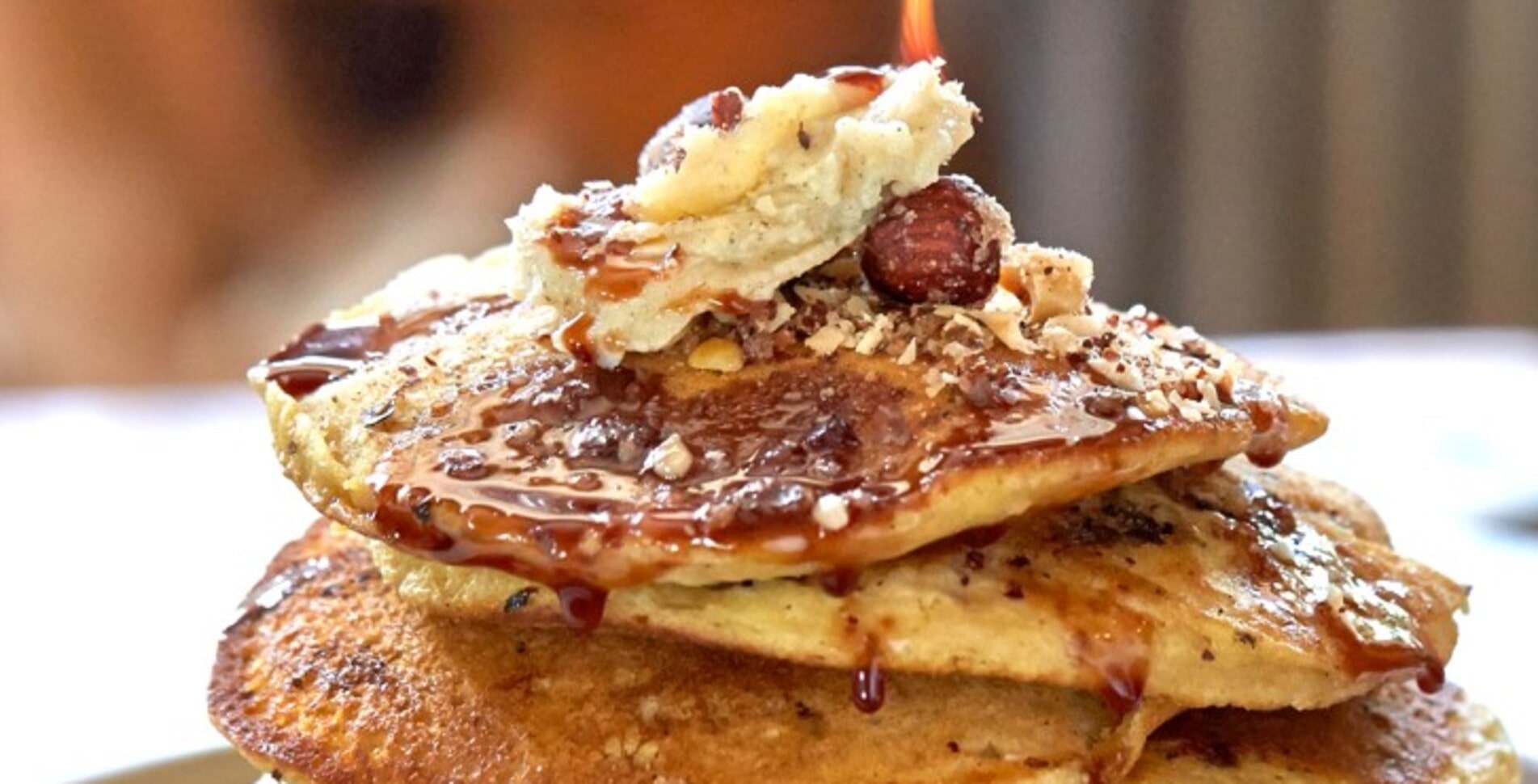Vegan Bourbon Hazelnut Pancakes With Cardamom Butter