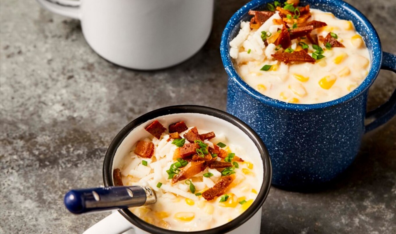 Vegan Bacon Creamed Corn
