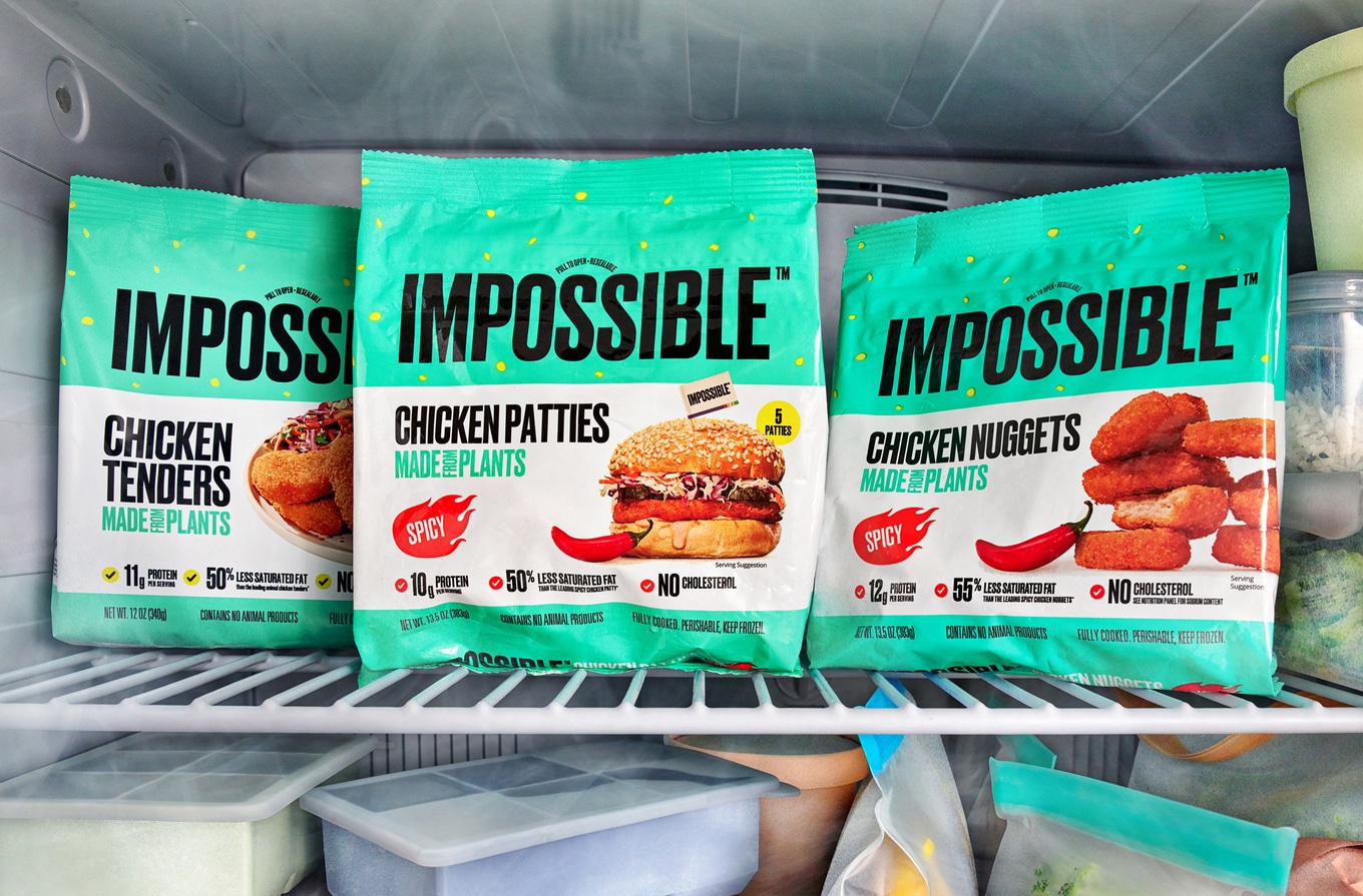 Spicy Impossible Chicken, Oatly’s Cream Cheese, and More Vegan Food News of the Week