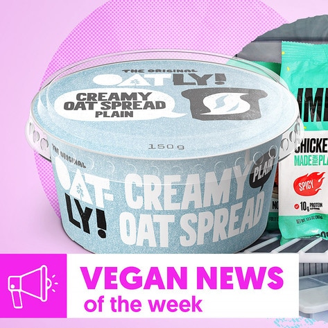 Spicy Impossible Chicken, Oatly's Cream Cheese, and More Vegan Food News of the Week