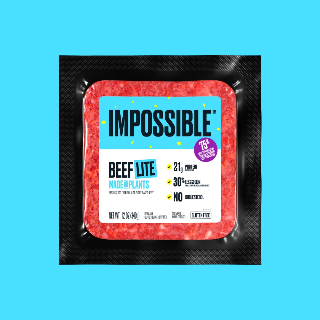 VegNews.ImpossibleBeefLitePackaging.ImpossibleFoods