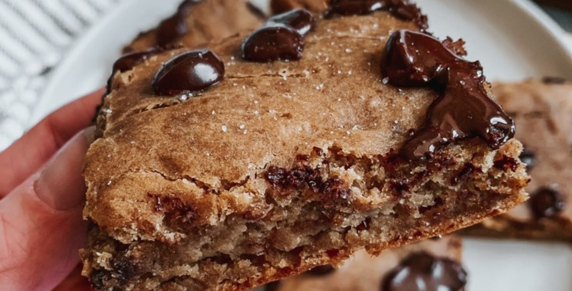 Salted Chocolate Banana Bread Vegan Blondies