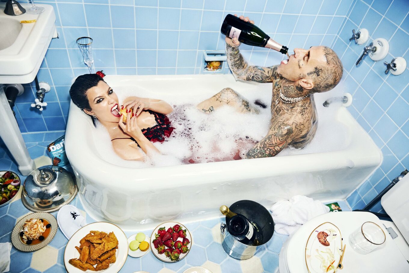 VegNews.DaringFoodsKourtneyKardashianTravisBarker.EllenvonUnwerth