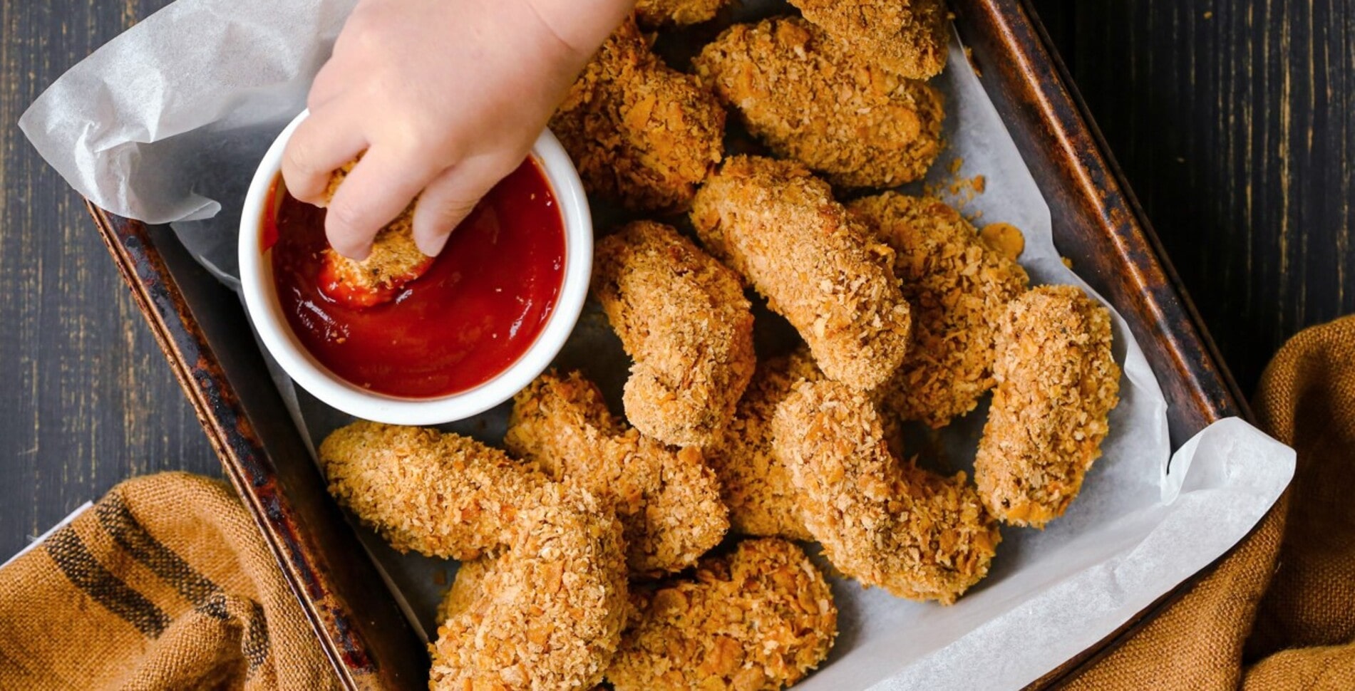 Crispy, Golden, Baked Vegan Chickpea Nuggets