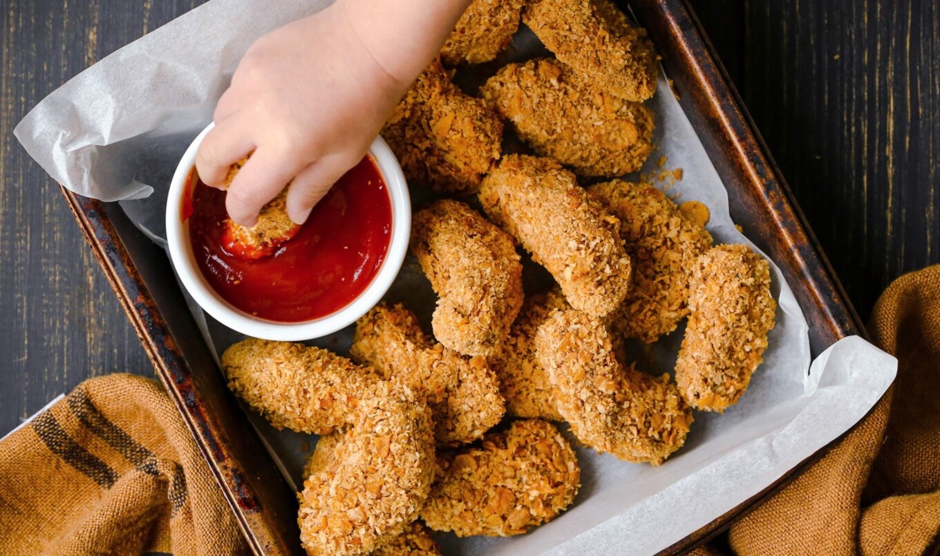 Crispy, Golden, Baked Vegan Chickpea Nuggets