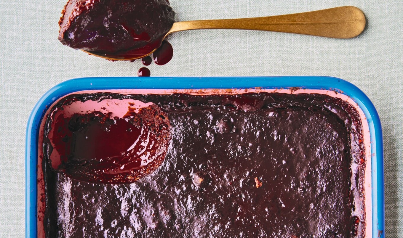 Vegan Self-Saucing British Chocolate Pudding