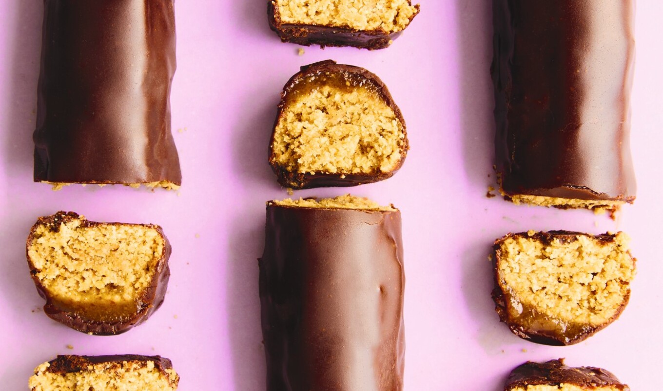 Vegan Copycat Twix Chocolate Caramel Bars