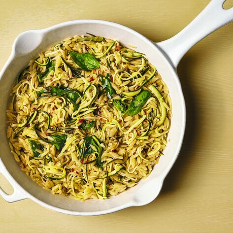 Easy One-Pot Vegan Lemon Zucchini Orzo