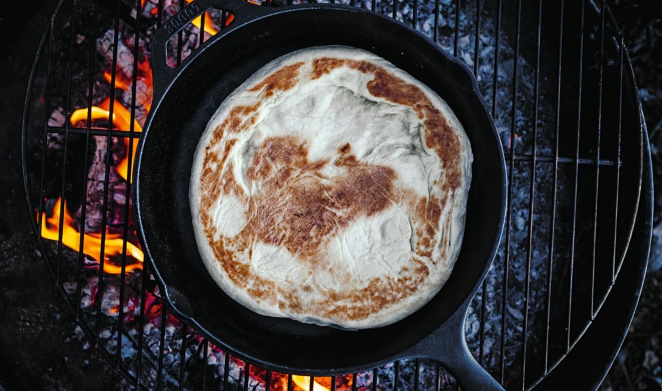 Easy Vegan Outdoor Skillet Bread