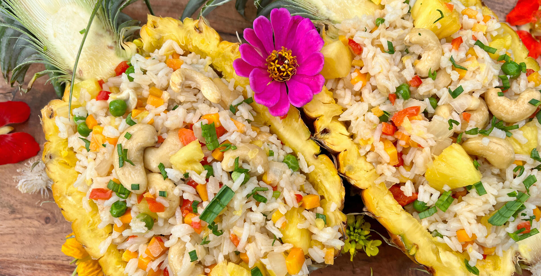 Pineapple Cashew Fried Rice With Vegan Egg
