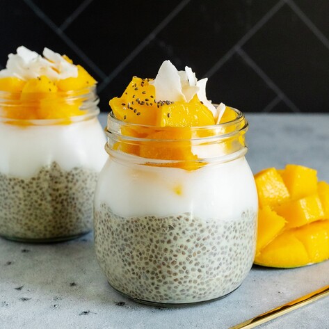 Vegan Mango Milk Chia Seed Pudding