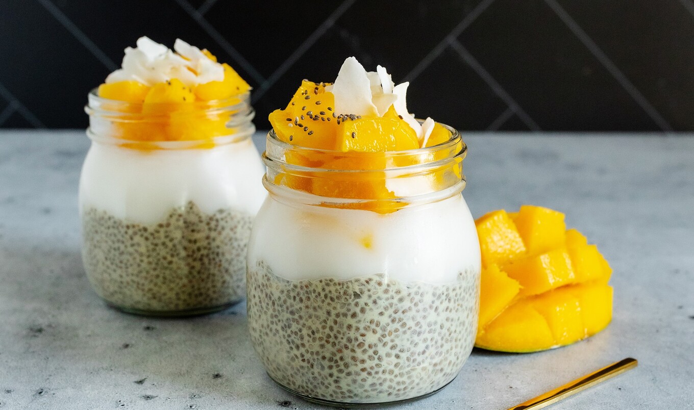 Vegan Mango Milk Chia Seed Pudding