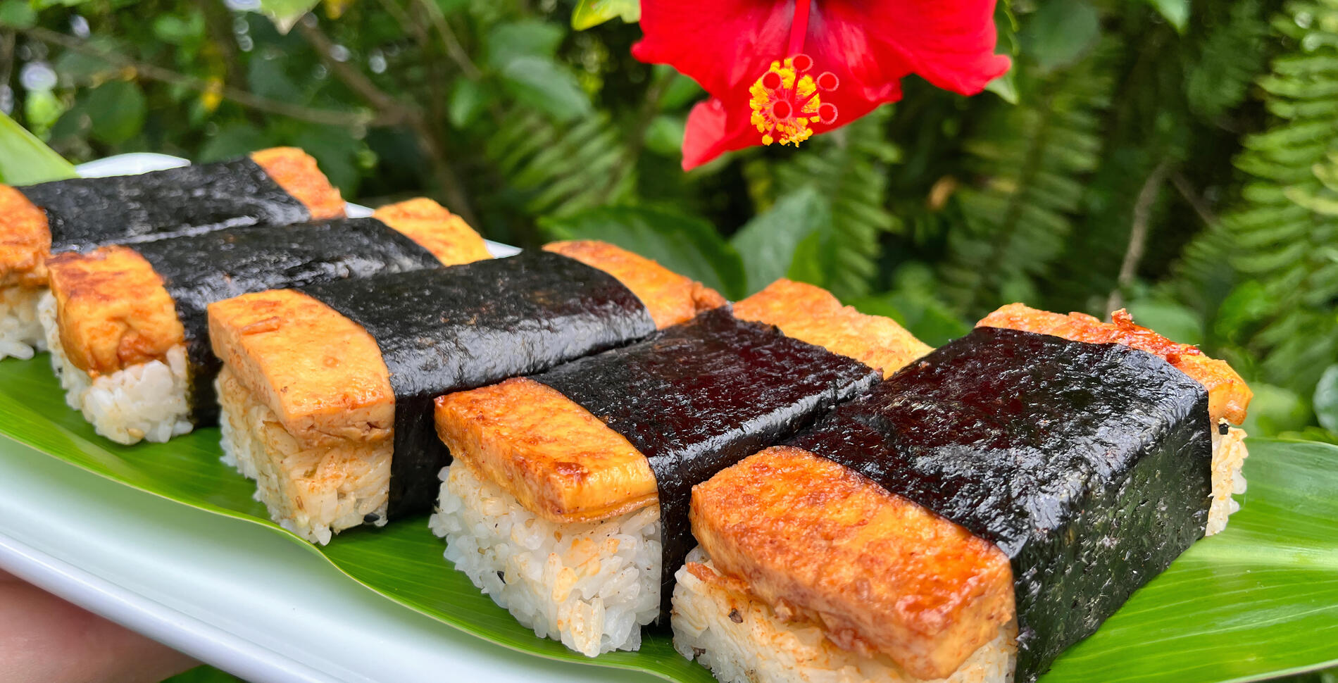 Vegan Maple-Glazed Tofu Musubi