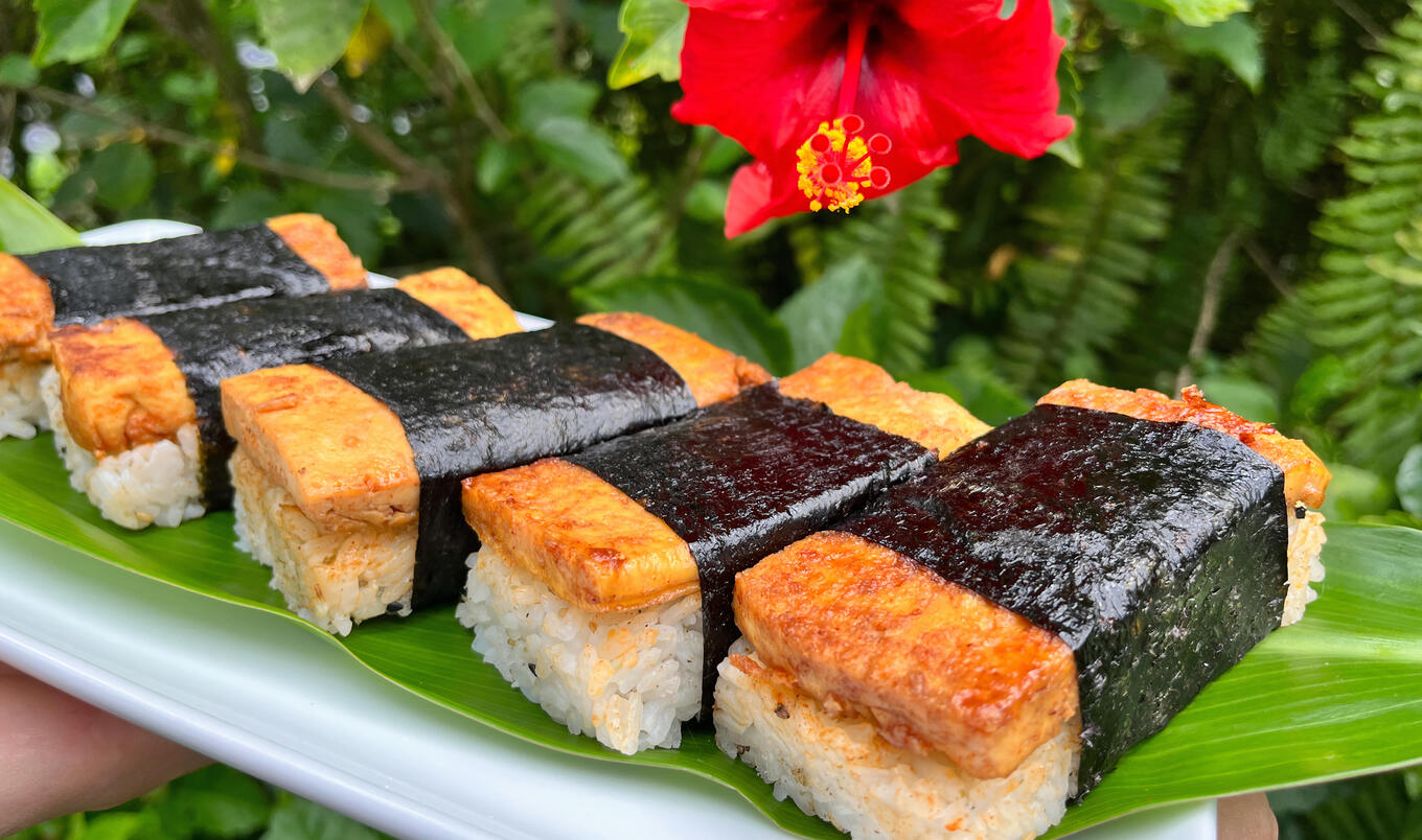 Vegan Maple-Glazed Tofu Musubi