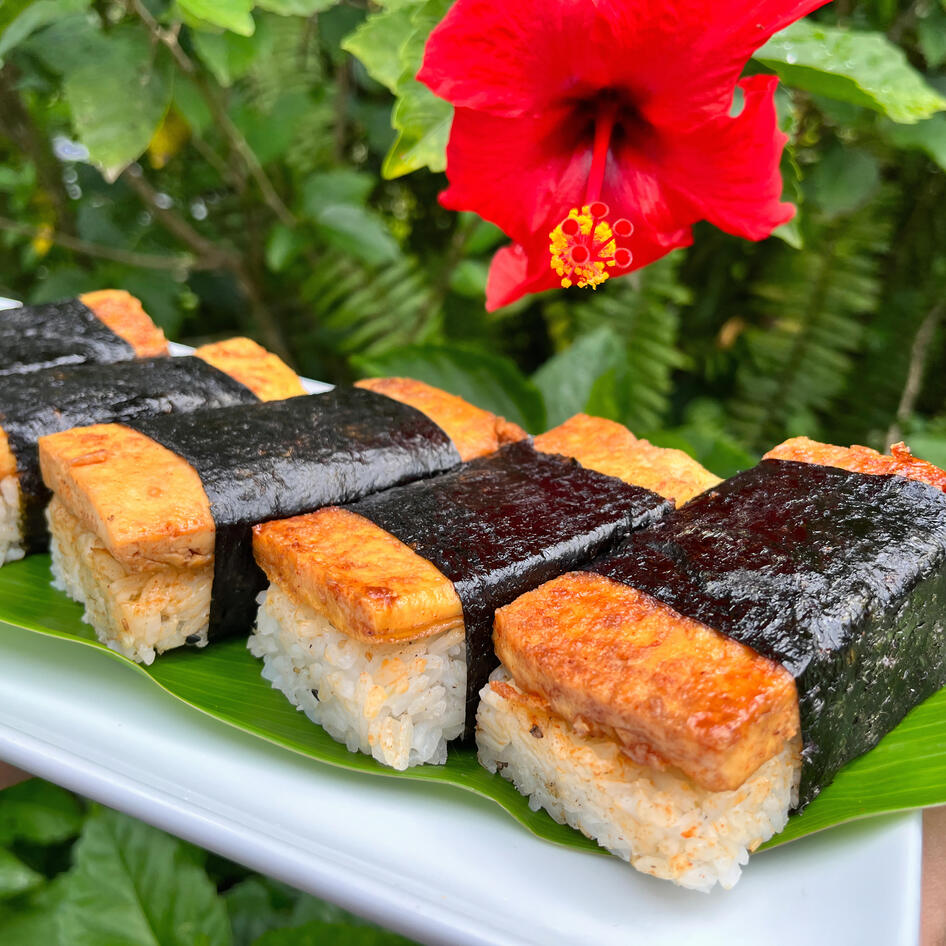 Vegan Maple-Glazed Tofu Musubi