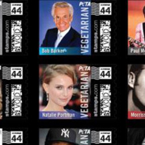 PETA Debuts Veg Celeb Stamps