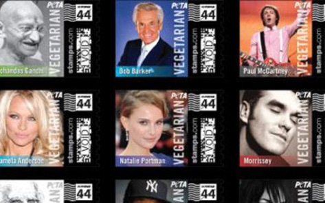 PETA Debuts Veg Celeb Stamps