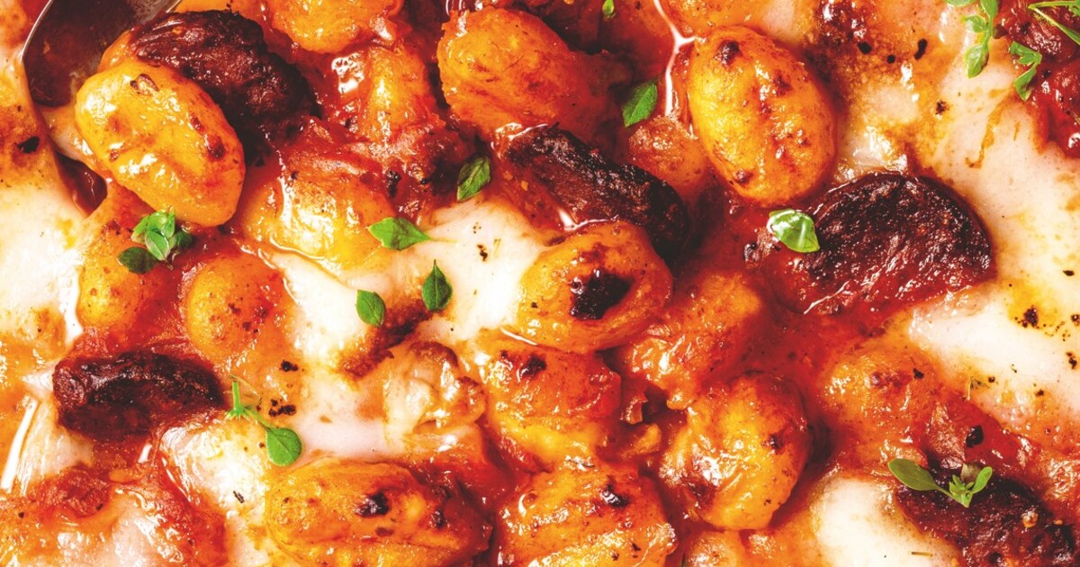 Vegan Chorizo and Sundried Tomato Gnocchi Bake | VegNews