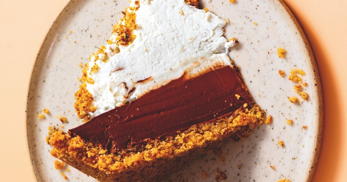 Vegan Chocolate Pretzel Pie With Coconut Whipped Cream | VegNews
