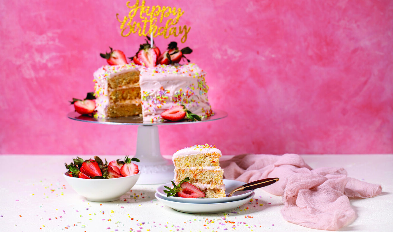 VegNews.VeganStrawberryFunfettiCake