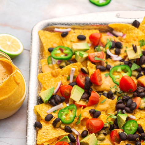 Loaded Cheesy Vegan Nachos