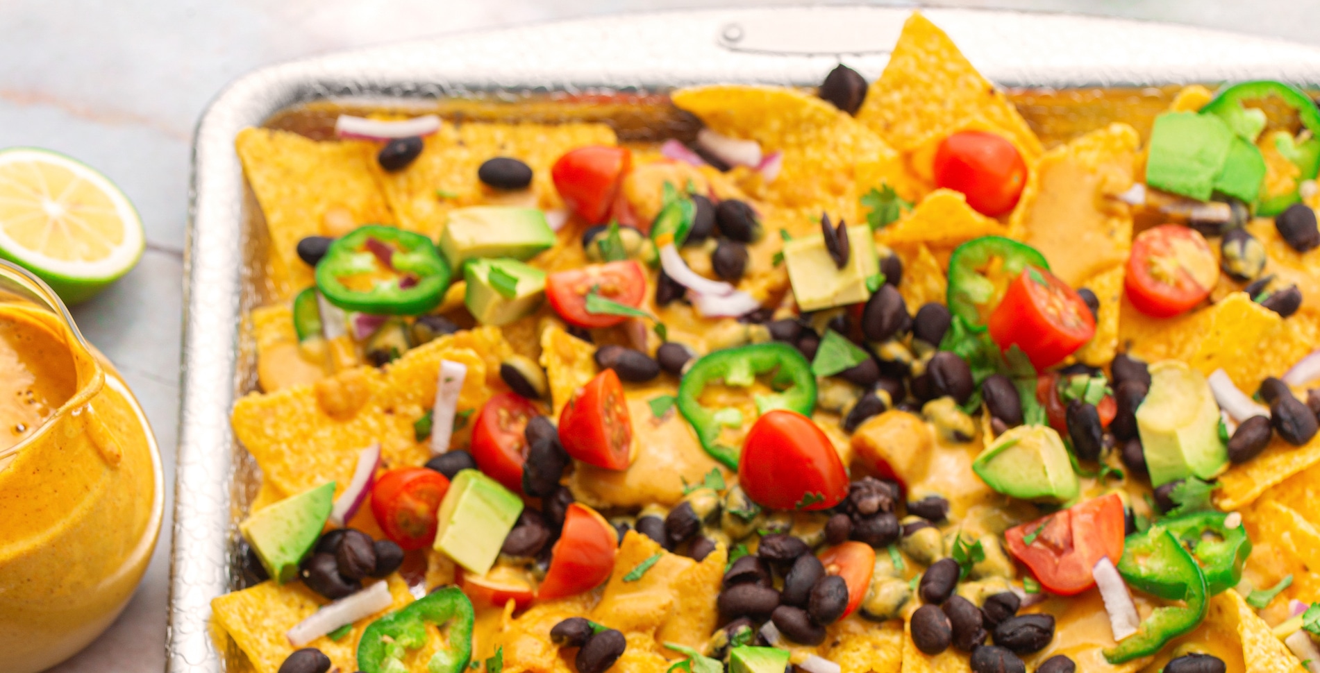 Loaded Cheesy Sheet-Pan Vegan Nachos