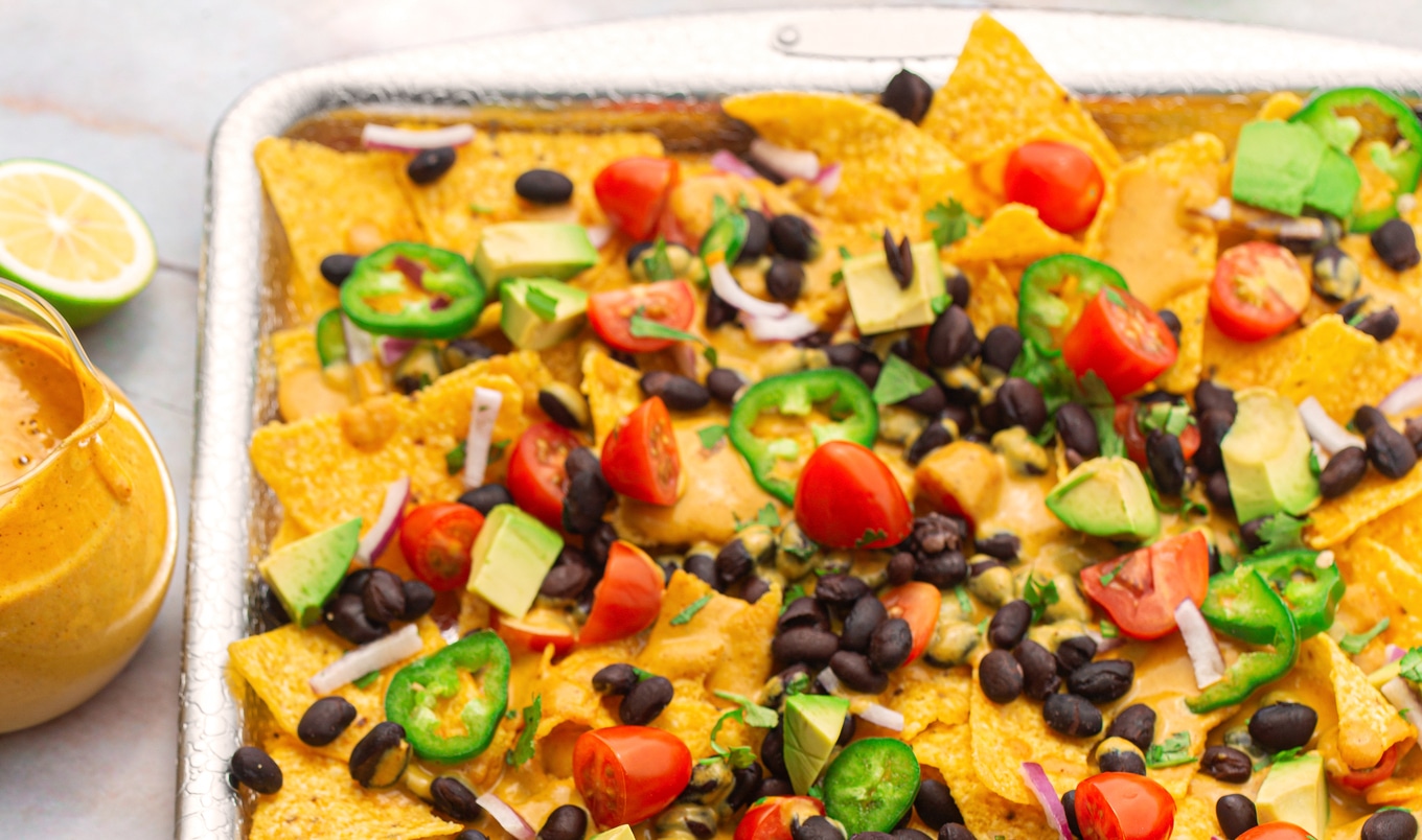 Loaded Cheesy Vegan Nachos