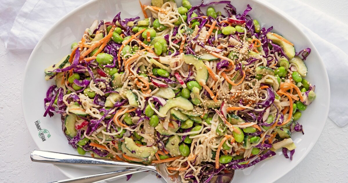 Sesame Ginger Edamame Crunch Salad | VegNews
