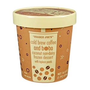 Cold Brew Coffee and Boba Coconut Non-Dairy Frozen Dessert With Tapioca Pearls