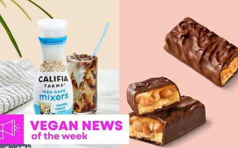 Snickers Copycat, Cold-Brew Creamers, and More Vegan Food News of the Week