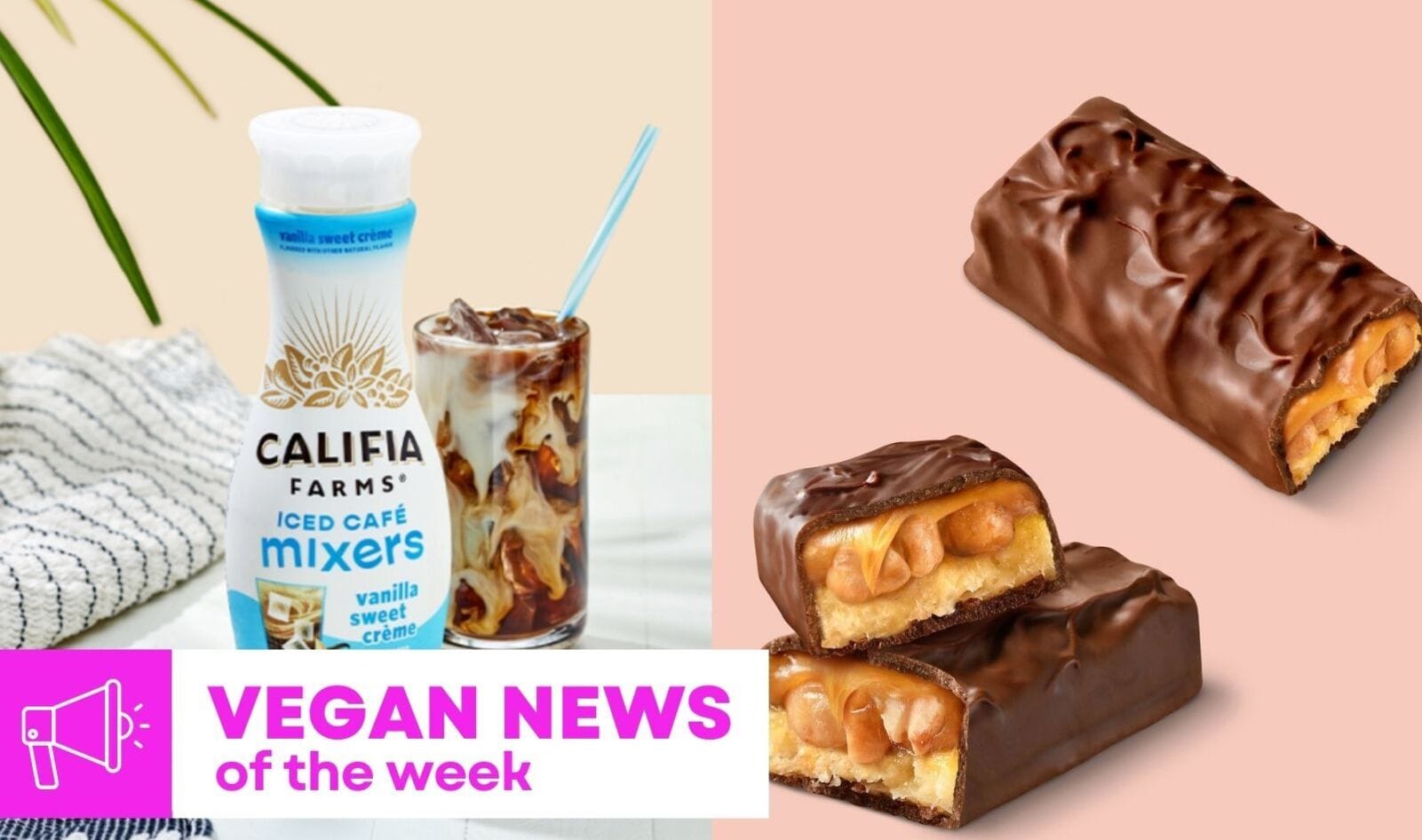 Snickers Copycat, Cold-Brew Creamers, and More Vegan Food News of the Week