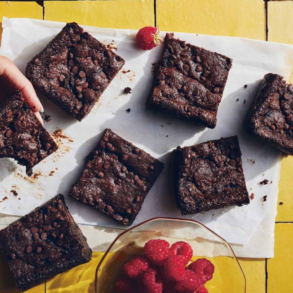 Fudgy Freezer Vegan Raspberry Brownie Bites