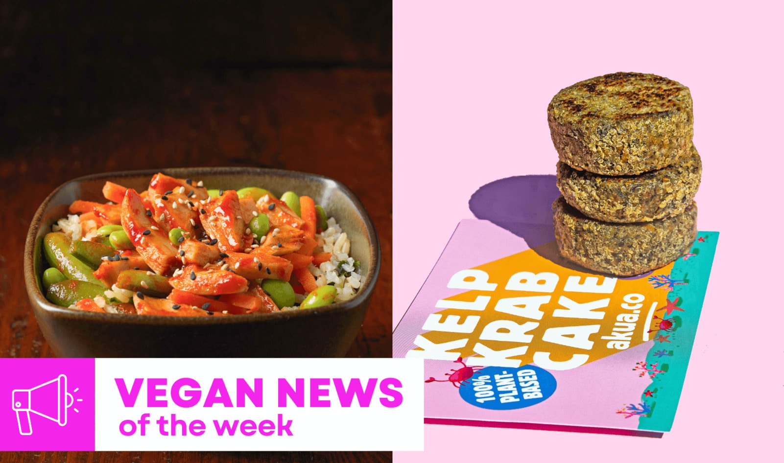 Kelp Crab Cakes, Korean BBQ Bowls, and More Vegan Food News of the Week