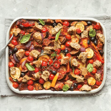 Easy Vegan Italian Vegetable Sheet Pan Bake