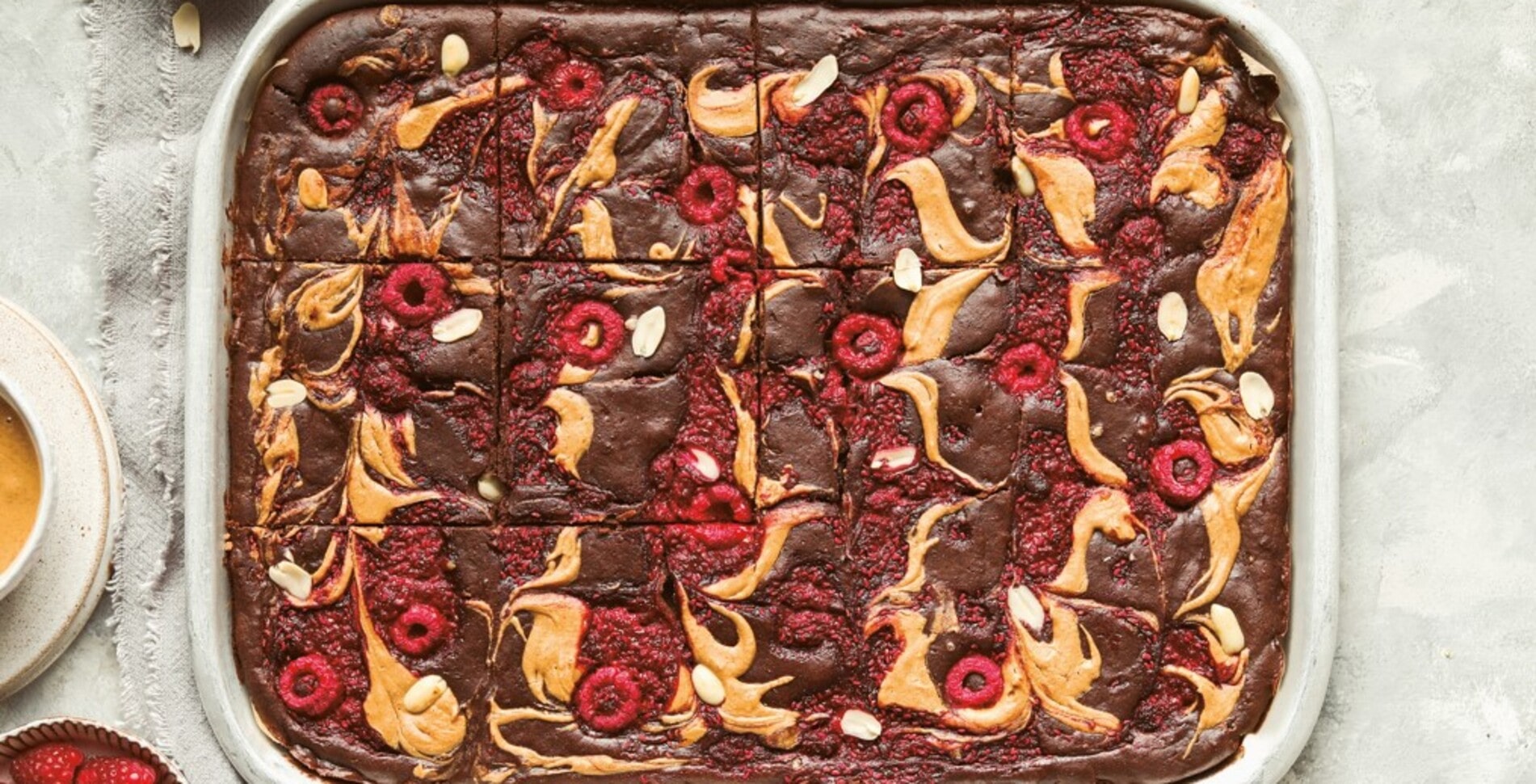 Vegan Peanut Butter and Jam Swirled Fudgy Brownies