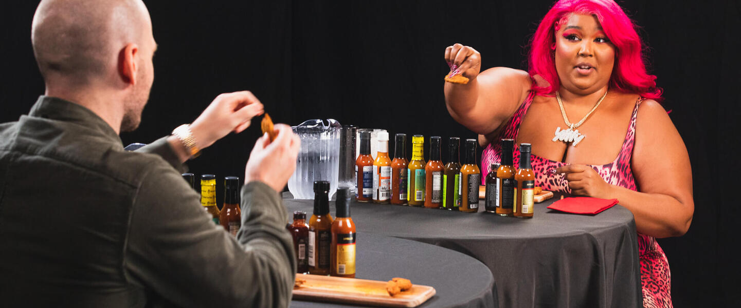 Lizzo Blazes Through ‘Hot Ones’ with Help From Daring’s Vegan Chicken 