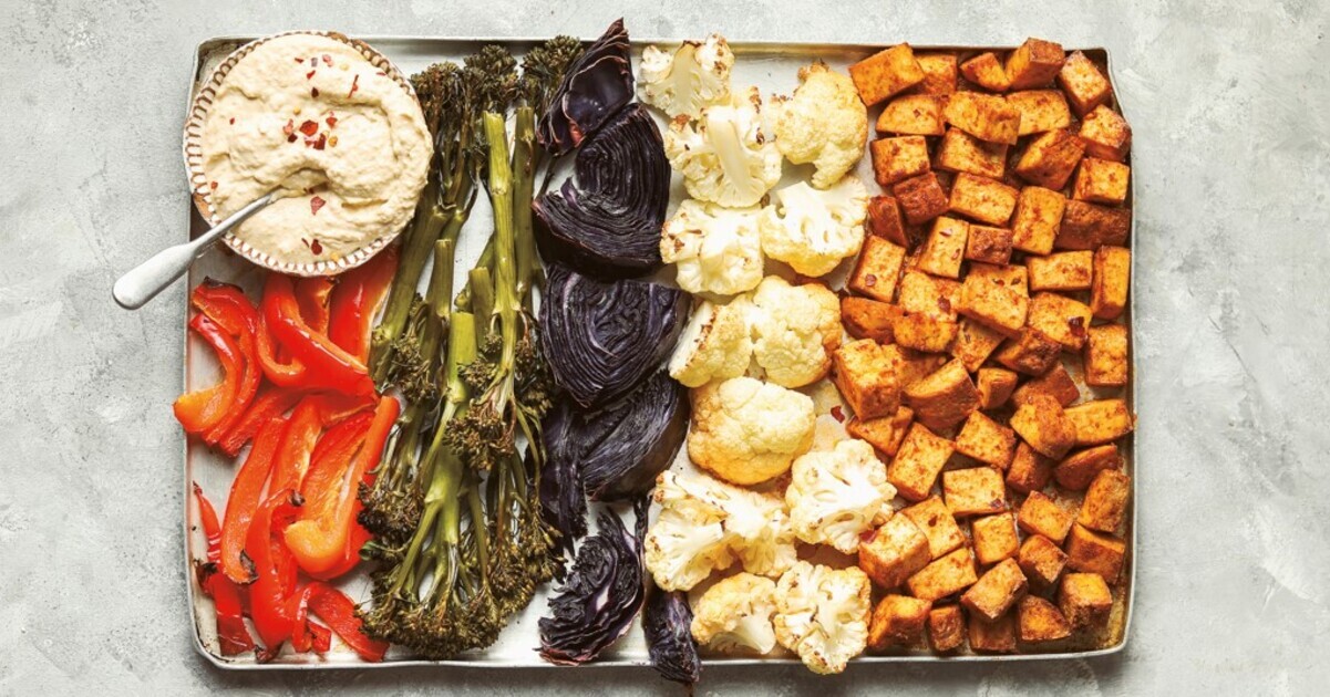 Roasted Vegetable and Tofu Buddha Sheet Pan | VegNews