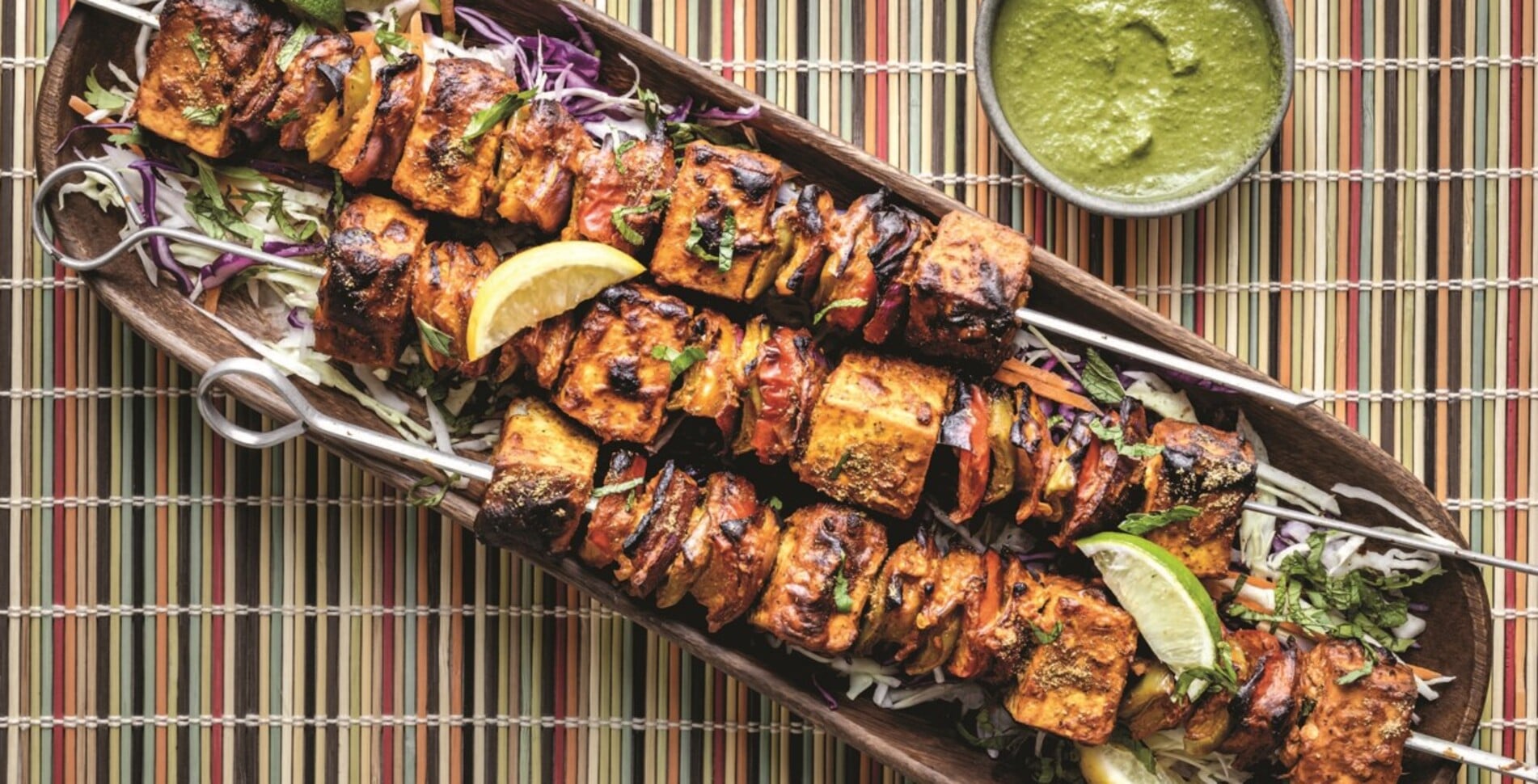 Indian Tikka Tofu Skewers
