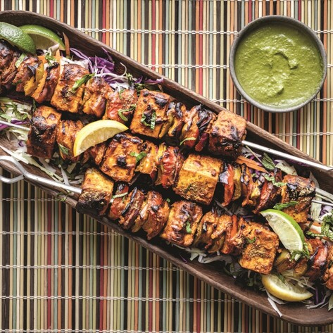 Vegan Indian-Style Tofu Tikkā Skewers