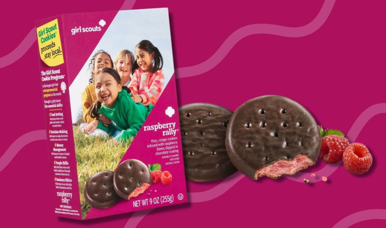 New Vegan Girl Scout Cookie Raspberry Rally Is Joining Thin Mints for the 2023 Season