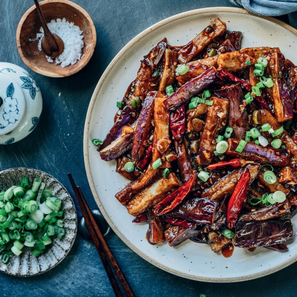 Vegan Sichuan Eggplant Stir-Fry With Sweet and Spicy Sauce