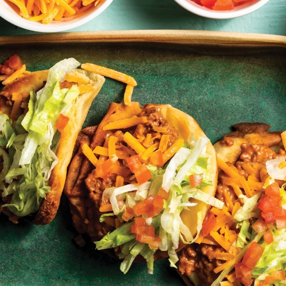 Vegan Crunchy Chalupa Naan Tacos With Avocado Ranch Sauce