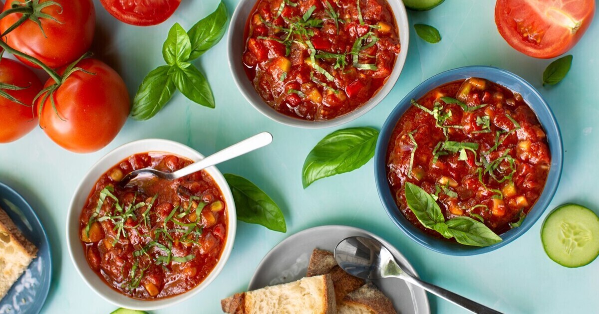 Herby Roasted Tomato Gazpacho | VegNews