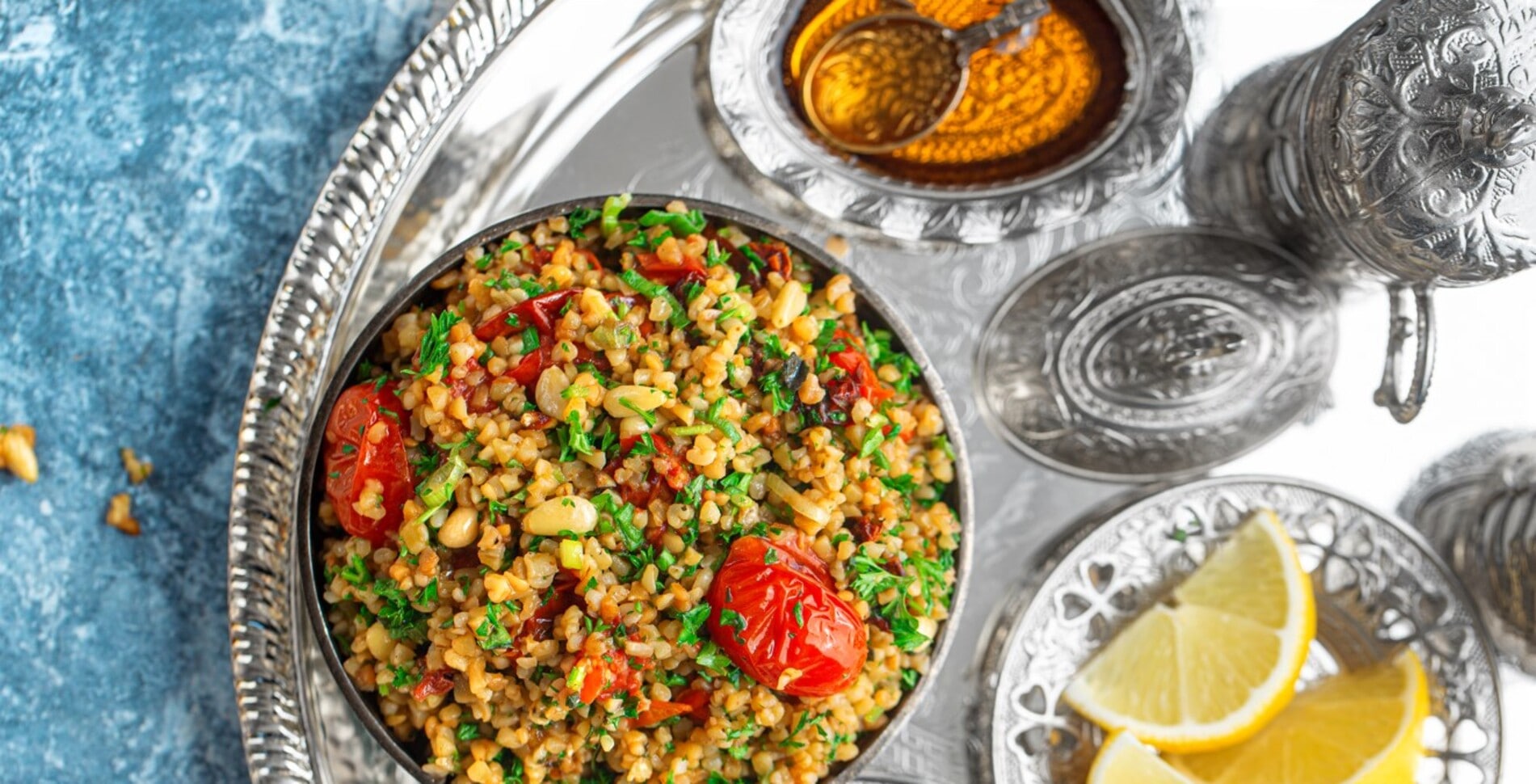 Zesty Vegan Pesto Tabbouleh
