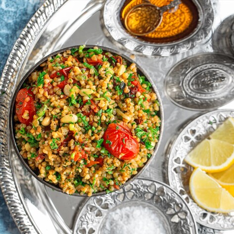 Zesty Vegan Pesto Tabbouleh