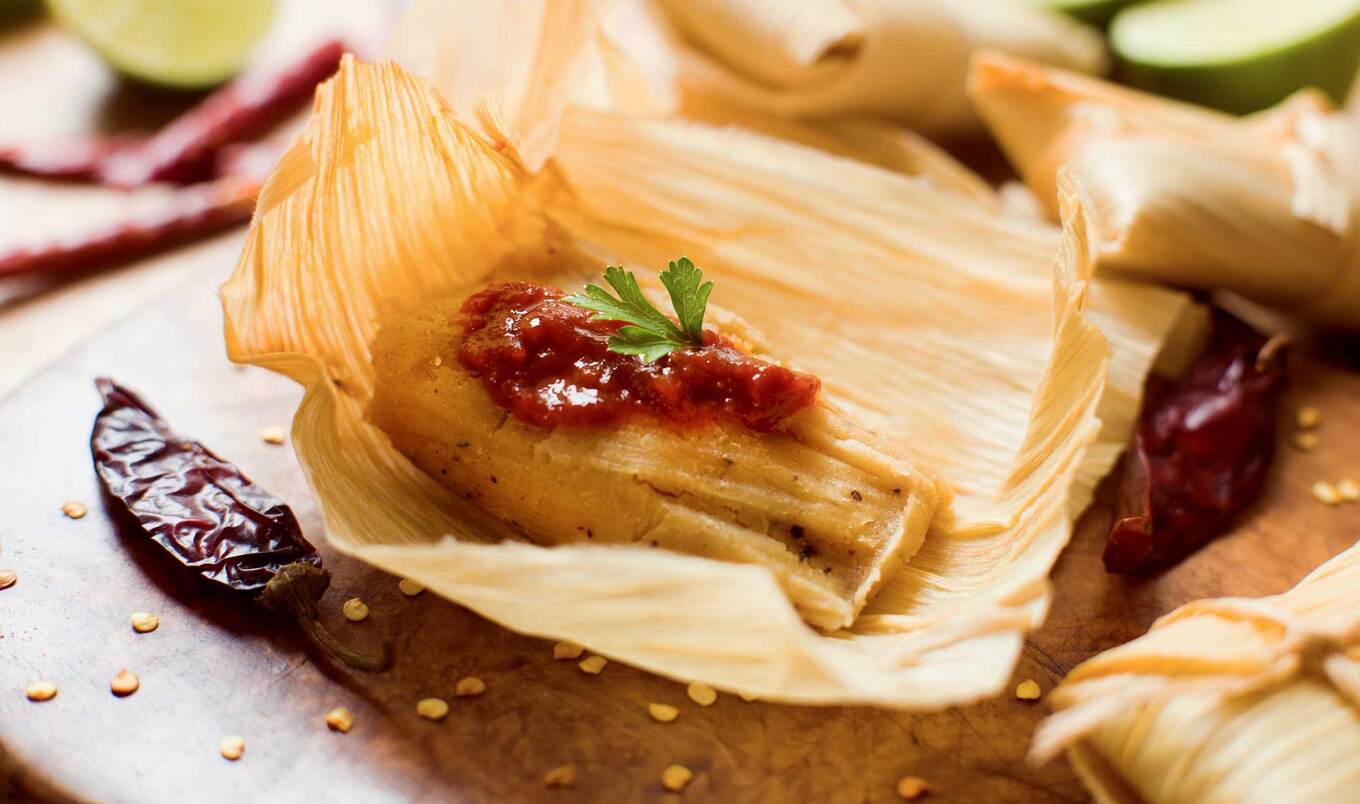 Vegan Portabello “Huitlacoche” Tamales