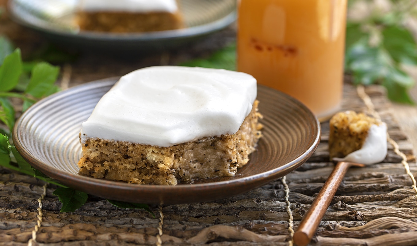 Vegan Thai Tea Sheet Cake With Whipped Coconut Cream